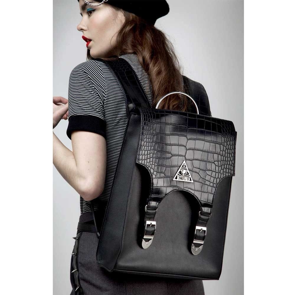 Disturbia back pack faux crocodile leather